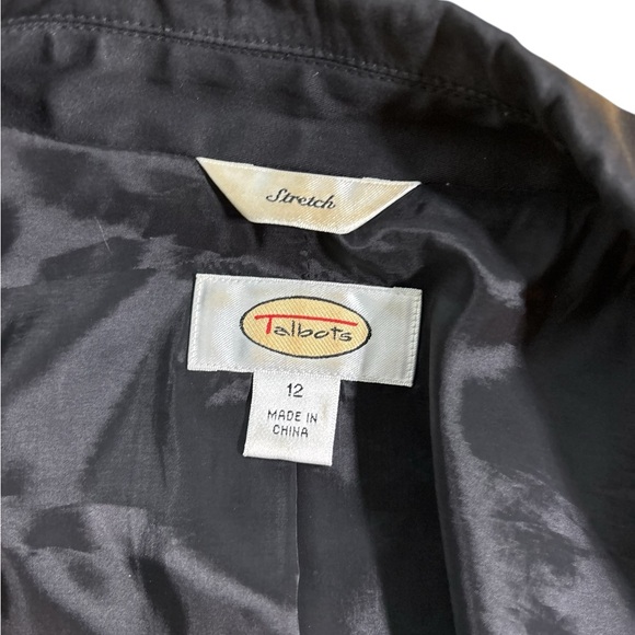 Talbots Black Blazer Structured Modern‎ Design - Picture 5 of 8